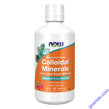 NOW Foods Colloidal Minerals Raspberry Flavor Liquid 32 fl oz