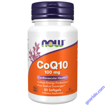 NOW Foods CoQ10 Ubiquinone 100mg 50 Softgels