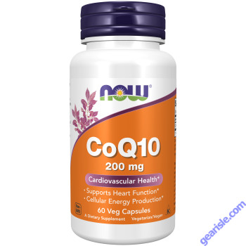 NOW Foods CoQ10 Ubiquinone 200mg 60 Veg Capsules