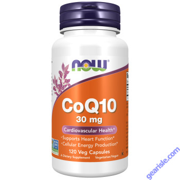 NOW Foods CoQ10 Ubiquinone 30mg 120 Veg Capsules