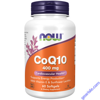 NOW Foods CoQ10 Ubiquinone 400mg 60 Softgels