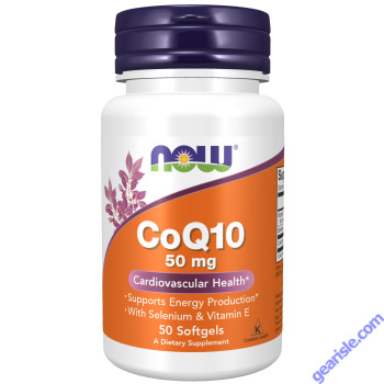 NOW Foods CoQ10 Ubiquinone 50mg 50 Softgels