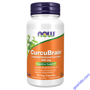 NOW Foods CurcuBrain 400mg 50 Veg Capsules