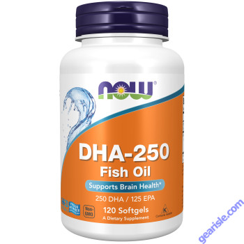 NOW Foods DHA-250 Fish Oil 120 Softgels