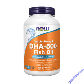 NOW Foods DHA-500 Fish Oil Double Strength 180 Softgels