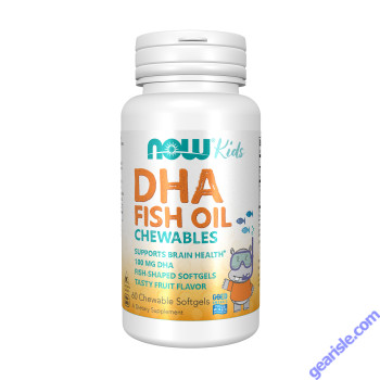 NOW Foods DHA Kids Fish Oil Chewable 60 Chewable Softgels