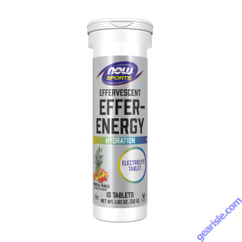 NOW Foods Effer-Energy Effervescent Tropical Punch 10 Tabs Tube