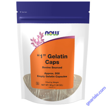 NOW Foods Empty Capsules Gelatin #1 500 gel caps