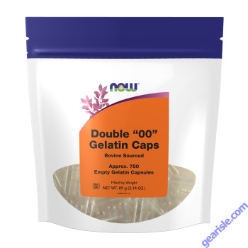 NOW Foods Empty Capsules Gelatin Double 00" 750 gel caps"