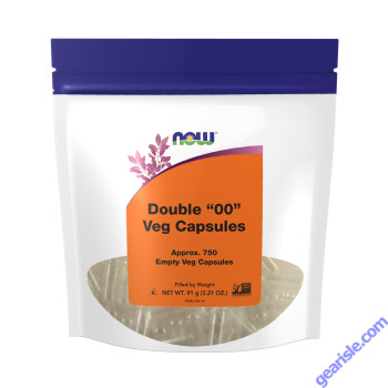 NOW Foods Empty Capsules Vegetarian Double 00" 750 Veg Capsules"