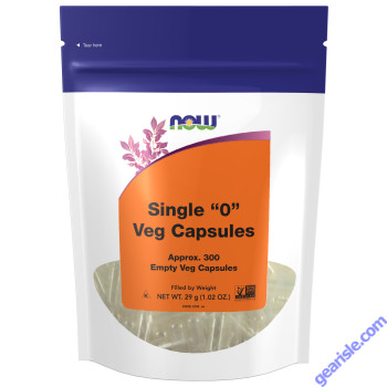 NOW Foods Empty Capsules Vegetarian Single 0" 300 Veg Capsules"