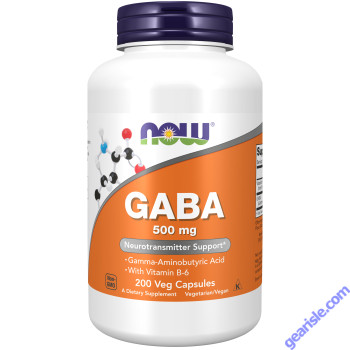 NOW Foods GABA 500mg + B-6 200 Veg Capsules