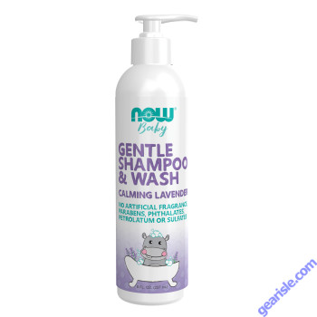 NOW Foods Gentle Baby Shampoo & Wash Calming Lavender 8 fl oz