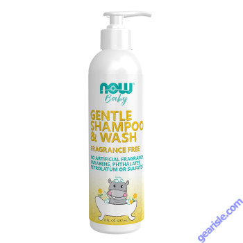 NOW Foods Gentle Baby Shampoo & Wash Fragrance Free 8 fl oz