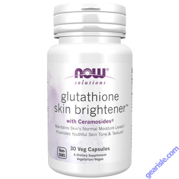 NOW Foods Glutathione Skin Brightener with Ceramosides 30 Veg Caps