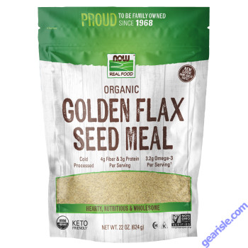 NOW Foods Golden Flax Seed Meal Organic 22 oz.