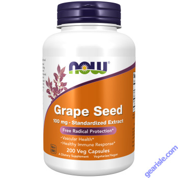 NOW Foods Grape Seed 100mg 200 Veg Capsules