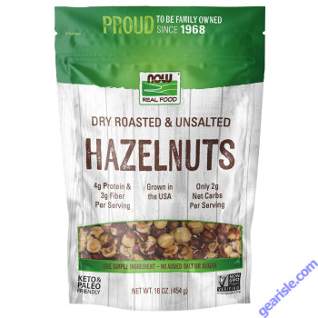 NOW Foods Hazelnuts Dry Roasted & Unsalted 16 oz.