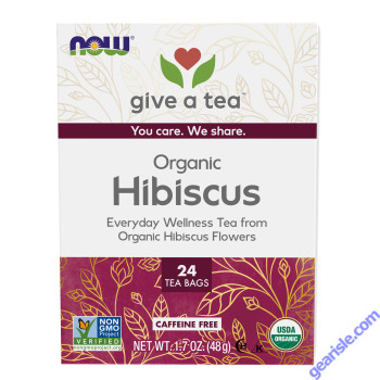 NOW Foods Hibiscus Tea Organic 24 Tea Bags
