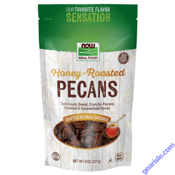 NOW Foods Honey-Roasted Pecans 8 oz.