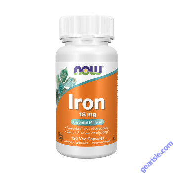 NOW Foods Iron 18mg 120 Veg Capsules