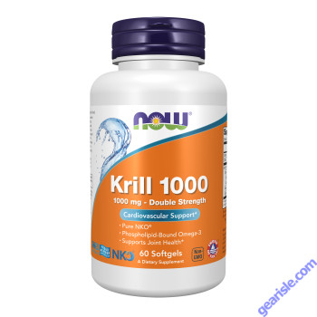NOW Foods Krill 1000 Double Strength 1000mg 60 Softgels