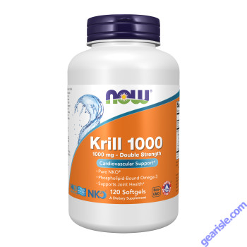 NOW Foods Krill 1000 Double Strength 1000mg 120 Softgels