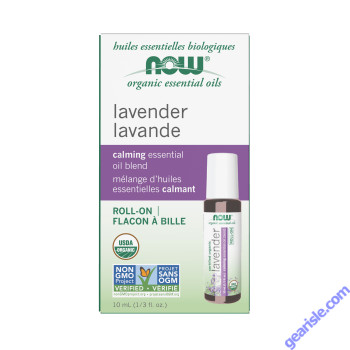 NOW Foods Lavender Essential Oil Blend Organic Roll-On 10mL