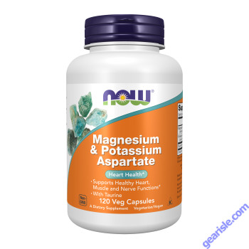 NOW Foods Magnesium & Potassium Aspartate 120 Veg Capsules
