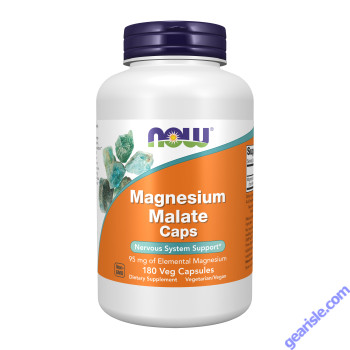 NOW Foods Magnesium Malate Caps 180 Veg Capsules