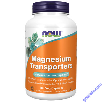 NOW Foods Magnesium Transporters 180 Veg Capsules