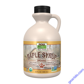 NOW Foods Maple Syrup Organic Grade A Amber Color 32 oz.