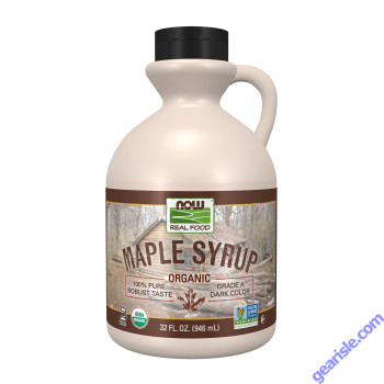NOW Foods Maple Syrup Organic Grade A Dark Color 32 oz.