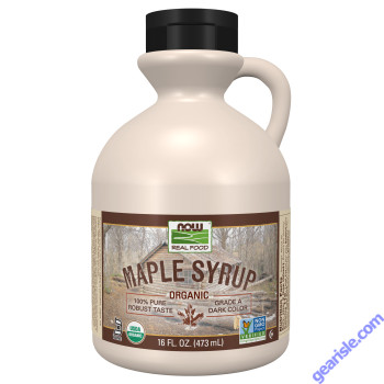 NOW Foods Maple Syrup Organic Grade A Dark Color 16 oz.