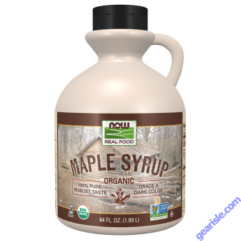 NOW Foods Maple Syrup Organic Grade A Dark Color 64 fl oz