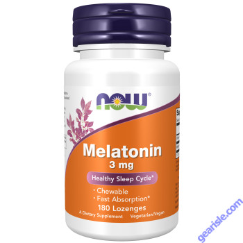 NOW Foods Melatonin 3mg Chewable 180 Lozenges