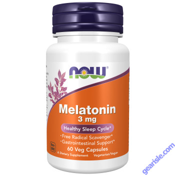 NOW Foods Melatonin 3mg 60 Veg Capsules