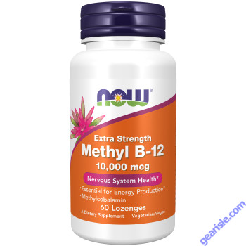 NOW Foods Methyl B-12 Extra Strength 10000mcg 60 Lozenges