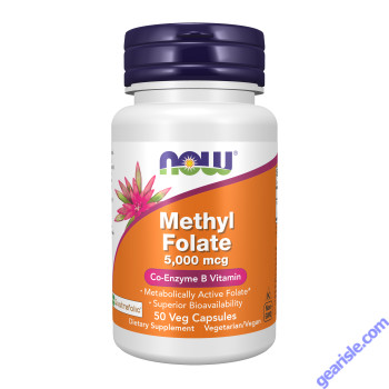 NOW Foods Methyl Folate 5000mcg 50 Veg Capsules
