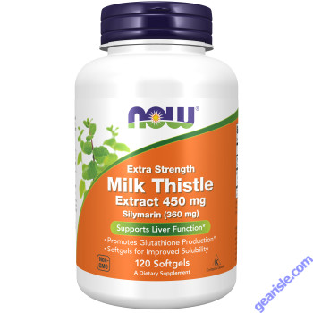 NOW Foods Milk Thistle Extract Extra Strength 450mg 120 Softgels