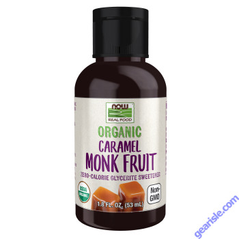 NOW Foods Monk Fruit Caramel Liquid Organic 1.8 fl oz