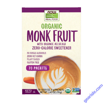 NOW Foods Monk Fruit Organic 70 Packets