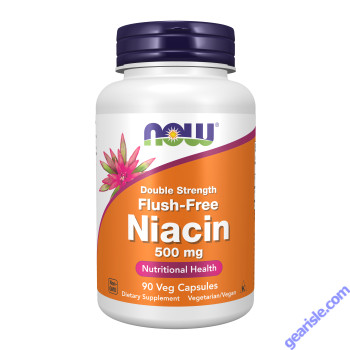 NOW Foods Niacin 500mg Double Strength Flush-Free 90 Veg Capsules
