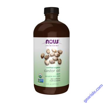 NOW Foods Castor Oil in Glass Bottle Organic 16 fl oz