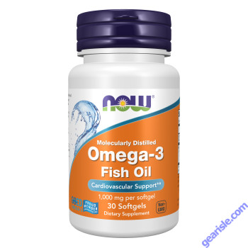 NOW Foods Omega-3 Fish Oil Molecularly Distilled 30 Softgels