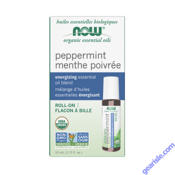 NOW Foods Peppermint Essential Oil Blend Organic Roll-On 10mL