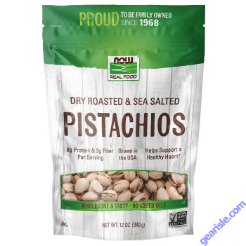 NOW Foods Pistachios Roasted & Salted 12oz.