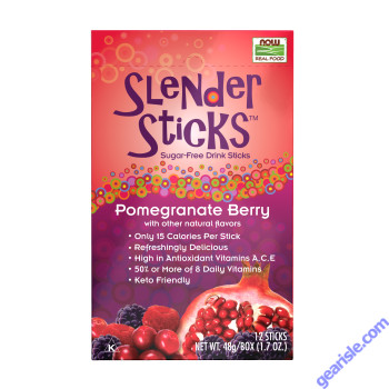 NOW Foods Pomegranate Berry Slender Sticks 12/Box