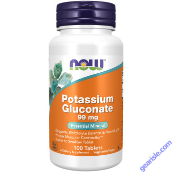 NOW Foods Potassium Gluconate 99mg Vegetarian 100 Tablets