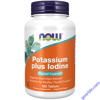 NOW Foods Potassium plus Iodine 180 Tablets